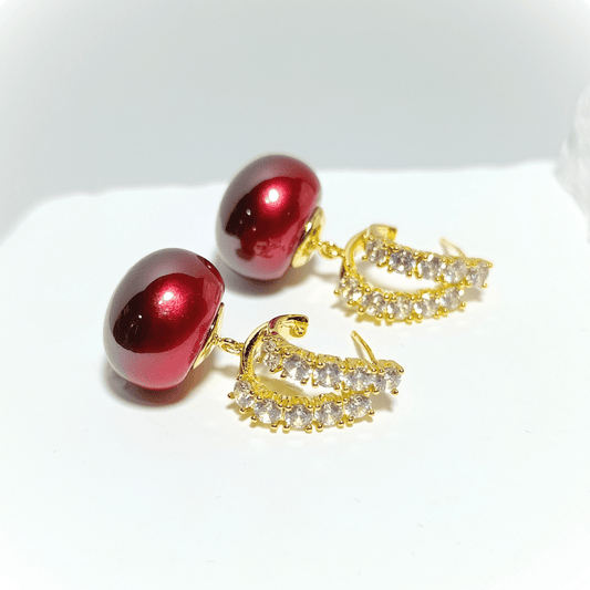 PENDIENTES ALMA CARMESI