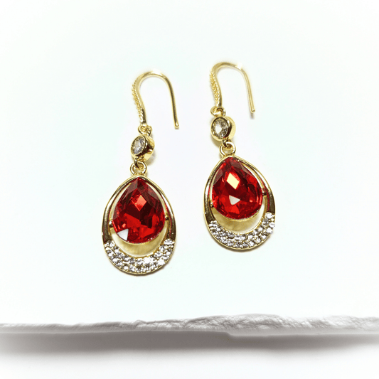 PENDIENTES ESCARLATA DE ZIRCONIO