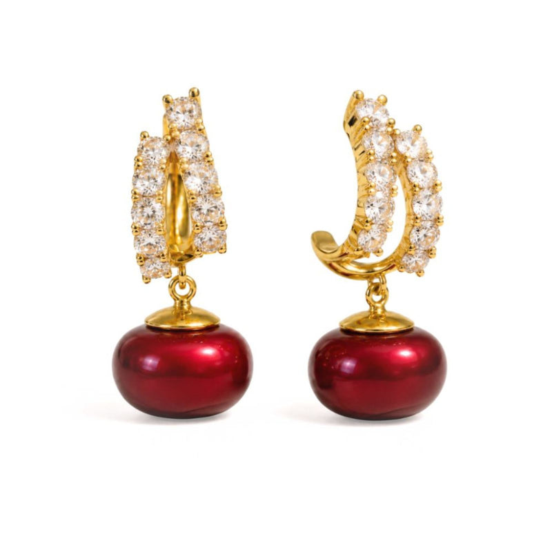 PENDIENTES ALMA CARMESI