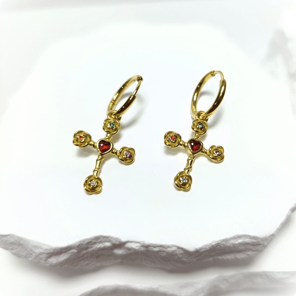 PENDIENTES CRUZ DIVINA
