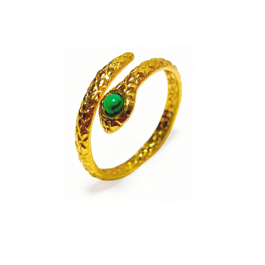 ANILLO SERPIENTE ESENCIA MALAQUITA