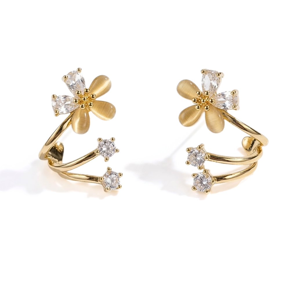 ARETES FLOR DE VERONA-BLANCO MARFIL