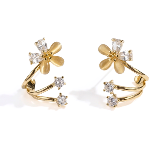 ARETES FLOR DE VERONA-BLANCO MARFIL