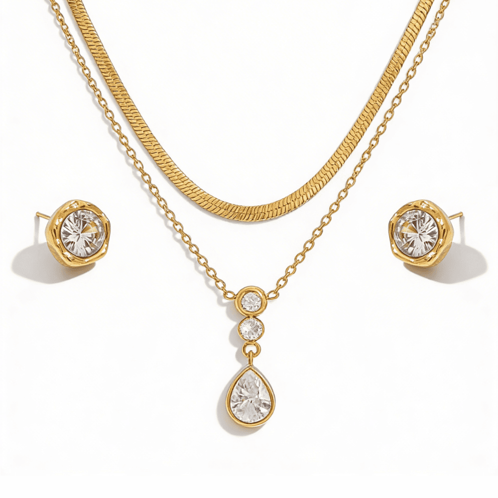 COLECCION ÉCLAT PUR (COLLAR+ARETE)