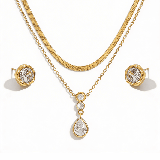 COLECCION ÉCLAT PUR (COLLAR+ARETE)