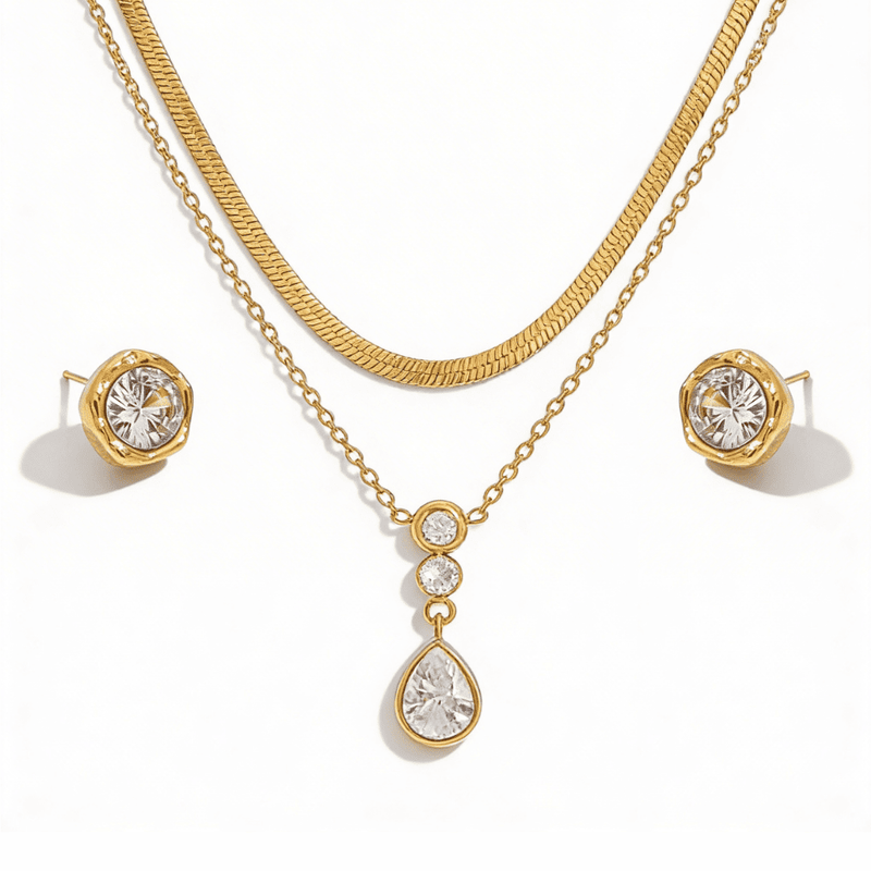 COLECCION ÉCLAT PUR (COLLAR+ARETE)