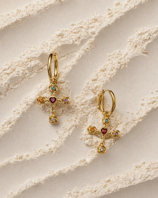 Pendientes Cruz Divina