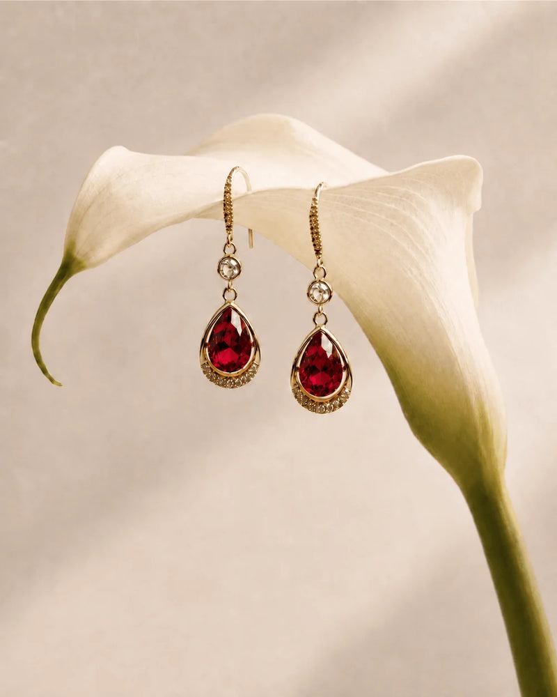 Pendientes Escarlata de Zirconio