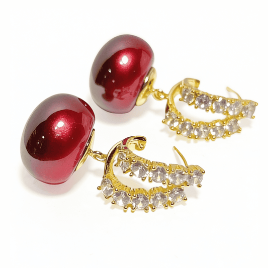 PENDIENTES ALMA CARMESI