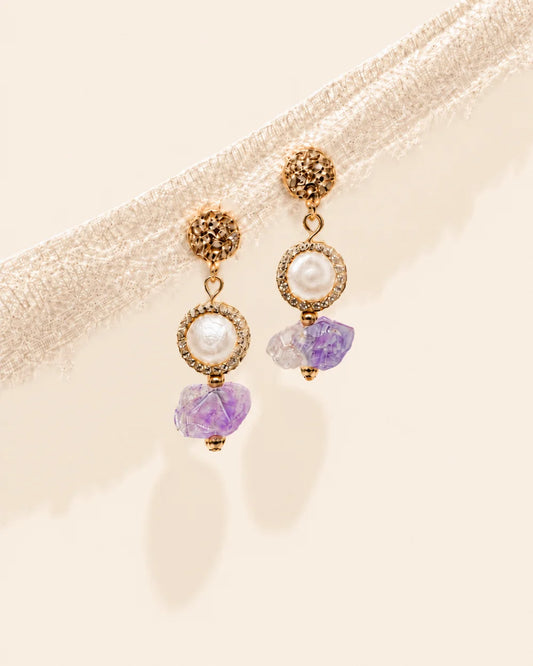 Pendientes Regina Amatista